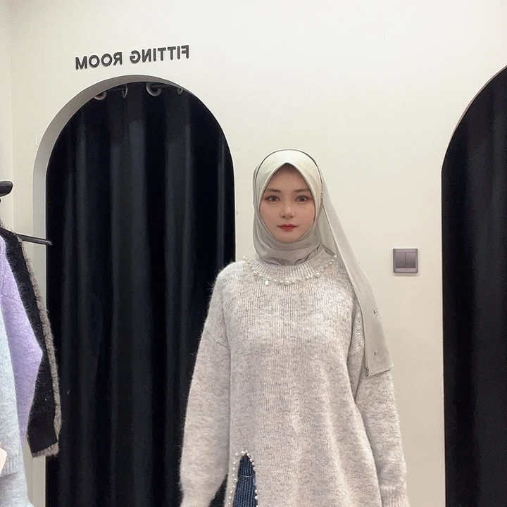 ROYA·中长款毛衣灰色