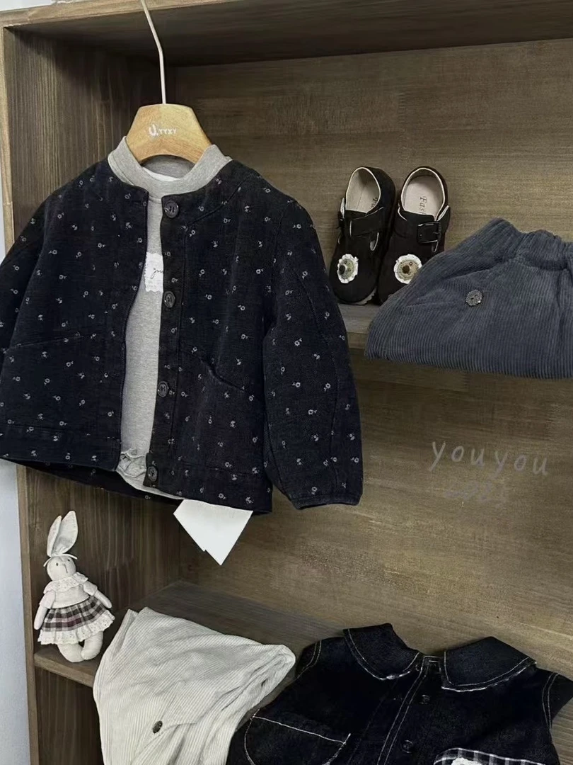 碎花牛仔外套-89083