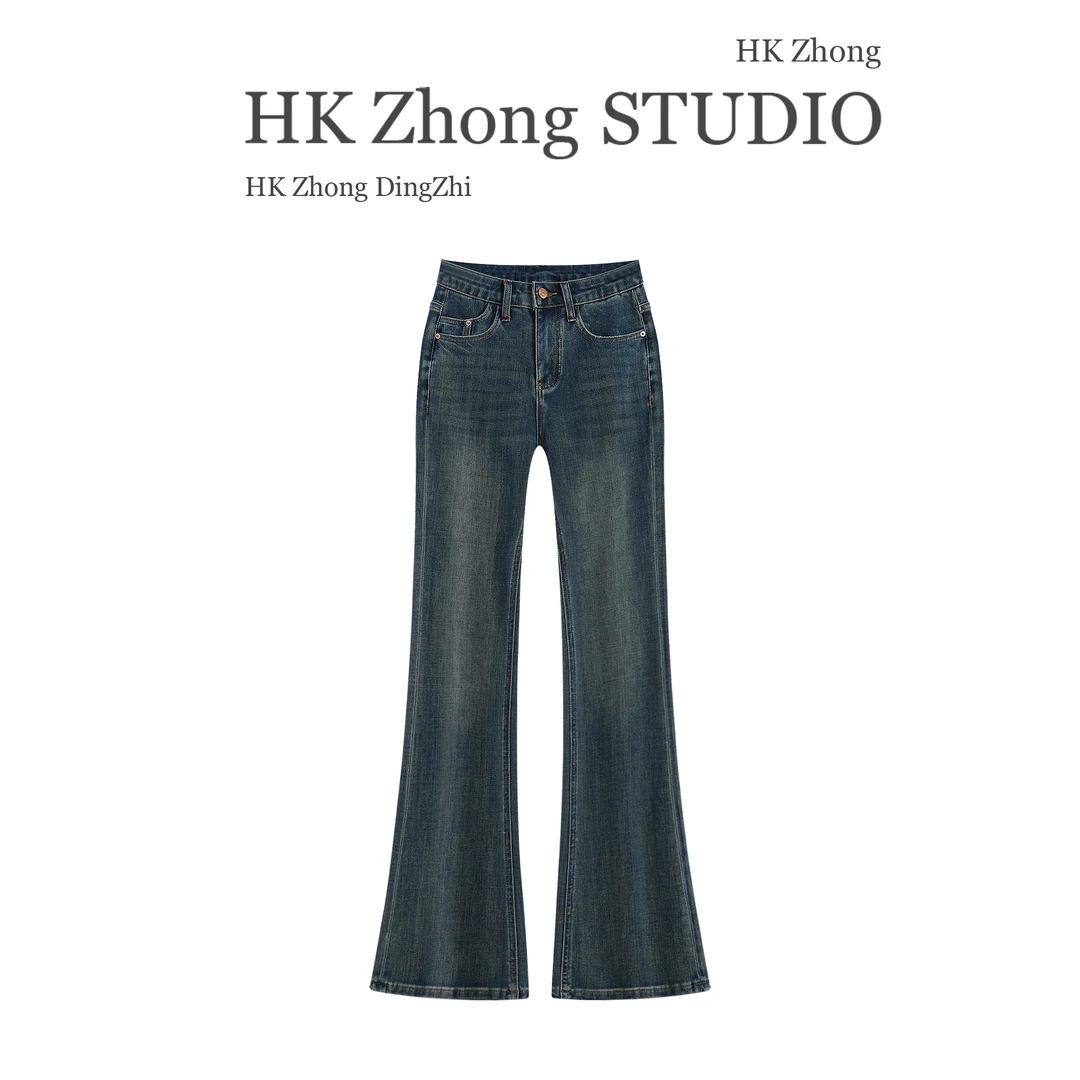 ZA?R-门店同款16888-秋季新款四面弹微喇修身显瘦百搭牛仔裤