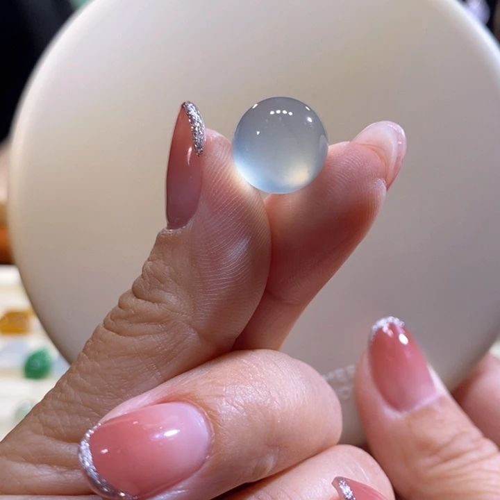 翡翠未镶嵌吊坠(不含链)翡翠玻璃种珠