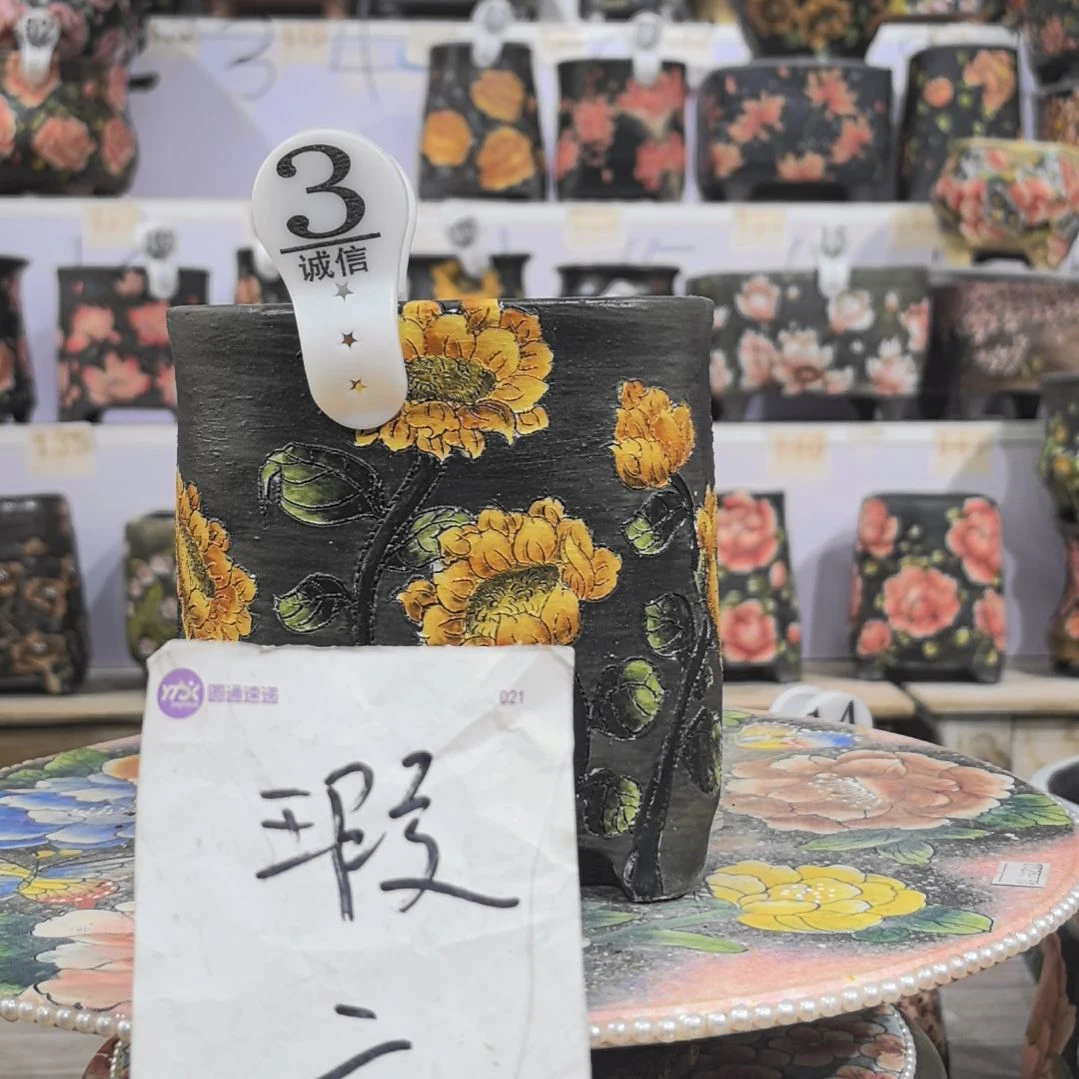 红泥花盆瑕疵处理