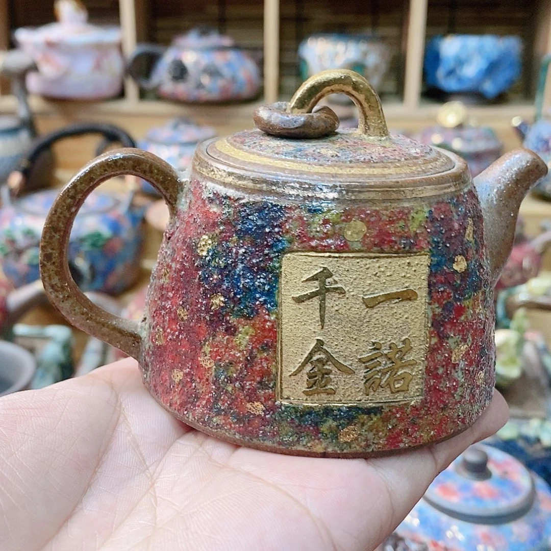粗陶志野柴烧茶器