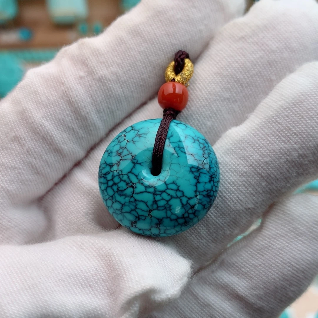 未镶嵌绿松石珠宝奇石22mm