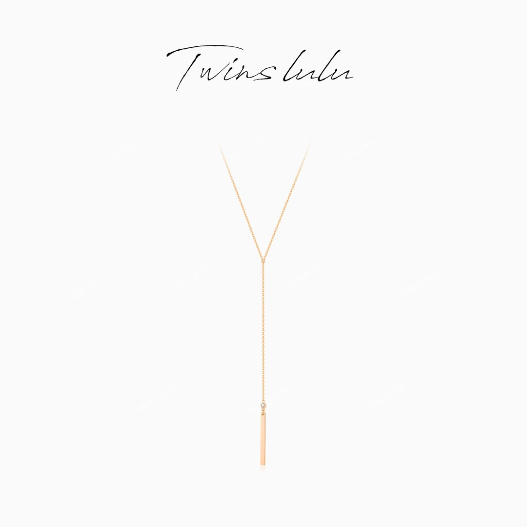 TWINSLULU【一线】双十一时尚简约几何毛衣链长款项链TSJ10138