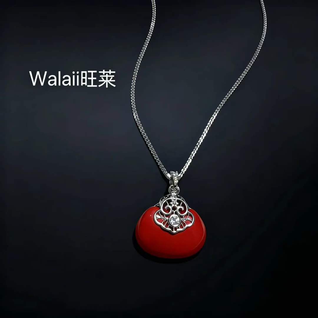 坠链均925银 旺莱 631 Z砂平安锁银项链J910523025 凤选