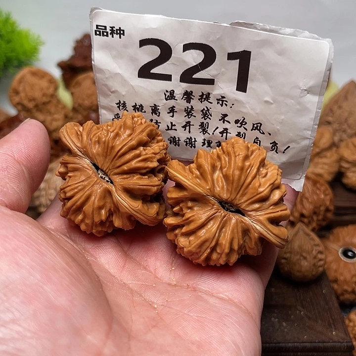 桃核把件 四座楼。边42。 221