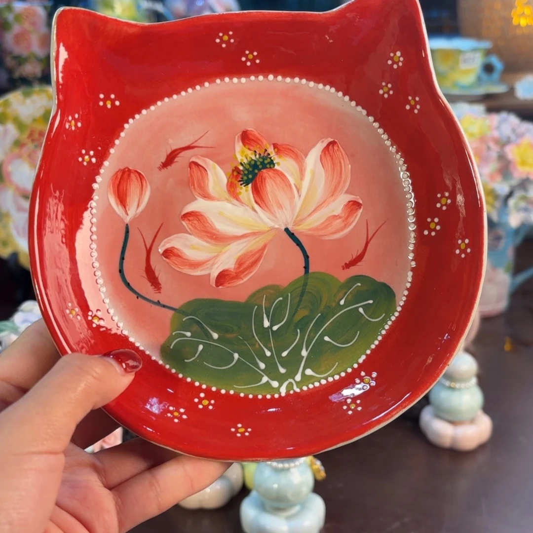 景德镇手绘高温釉下彩陶瓷茶具