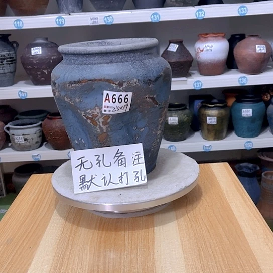 红陶手工制作工艺花盆