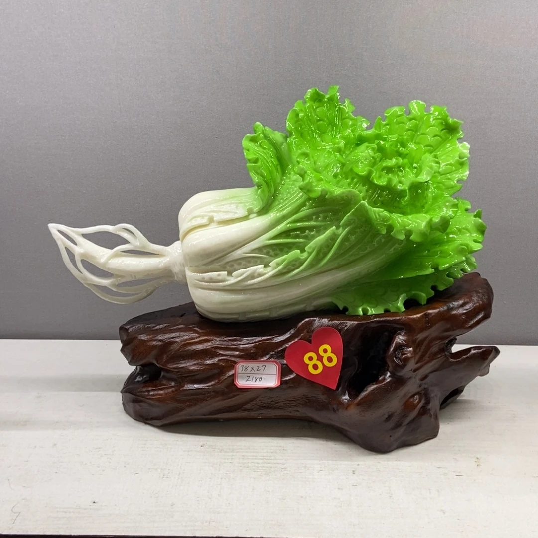 湖***安玉白菜摆件家居摆件