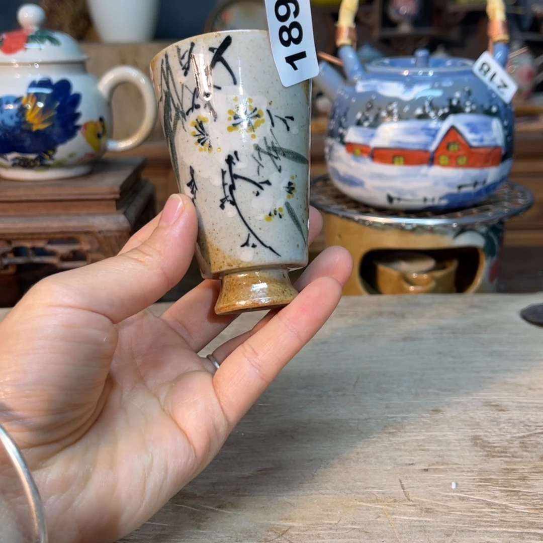 壶素浅陶瓷手工手绘