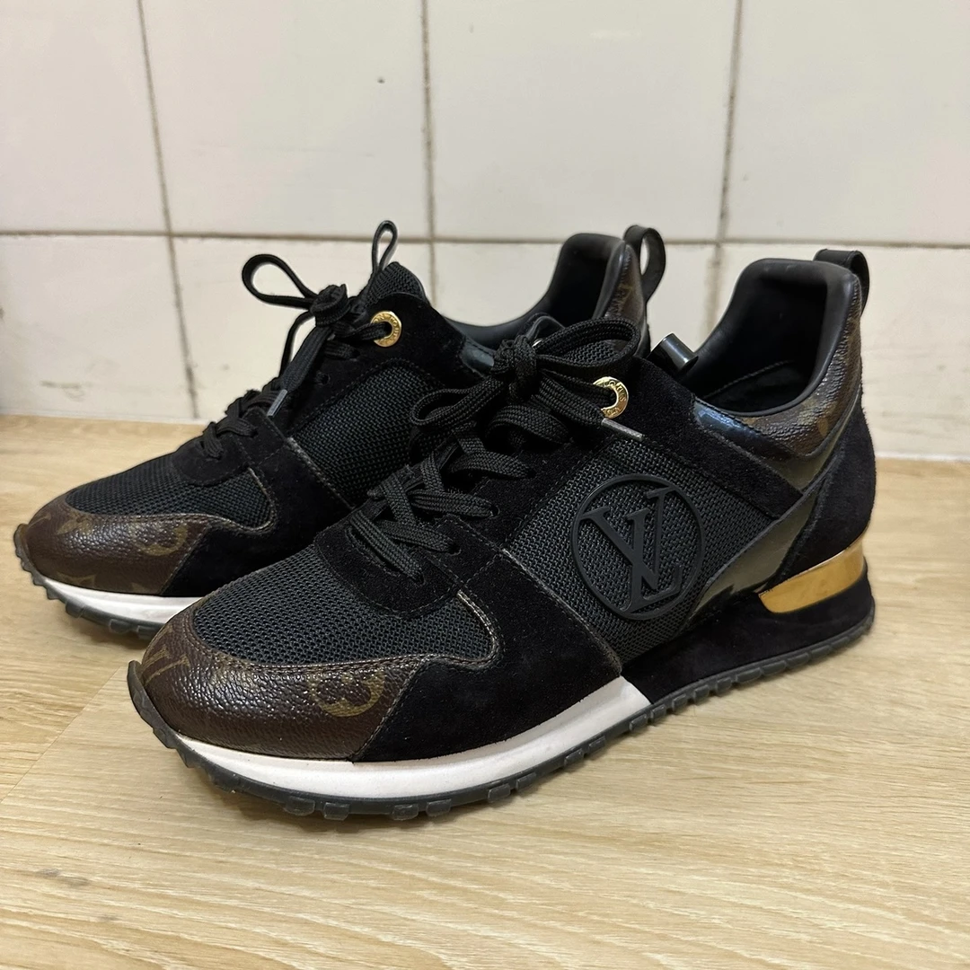 99新 AMIPARIS Louis Vuitton路易威登黑色老花运动鞋36.5码1871