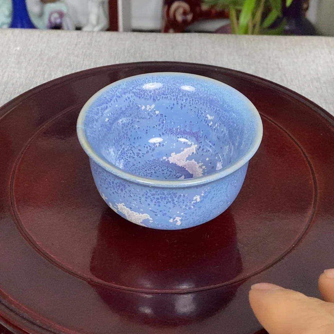 杯钧瓷主人杯压手杯手拉胚原矿窑变