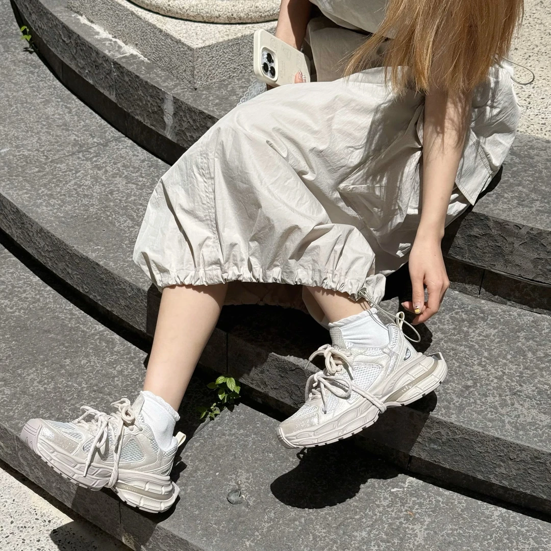 高端线欣欣子同款6cm千千结丨秋季新款增高时尚厚底老爹鞋