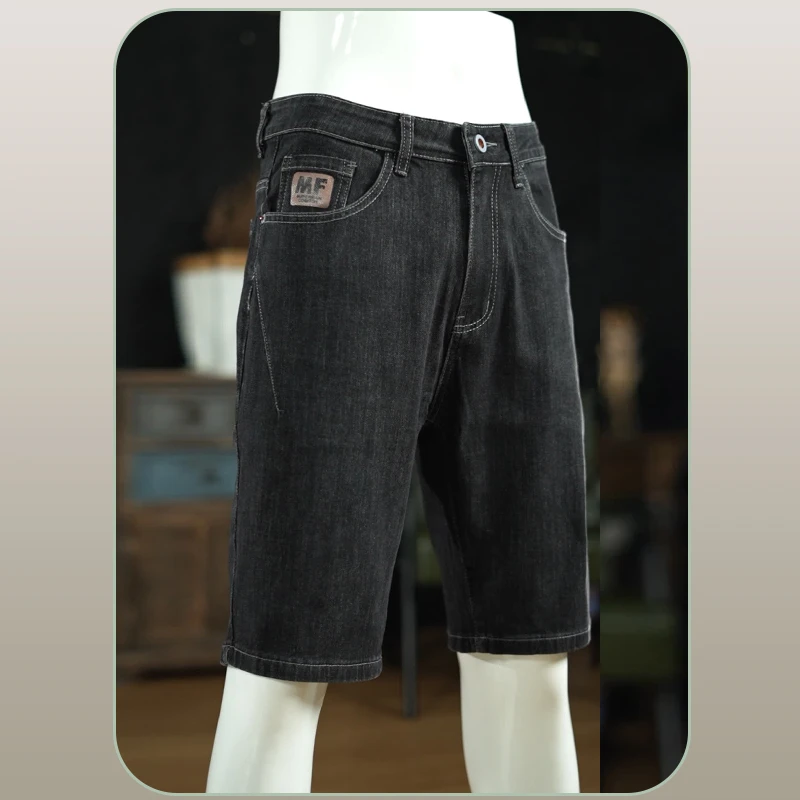 男士牛仔短裤男夏季薄款潮流外穿五分裤男休闲5分中裤子直筒百搭