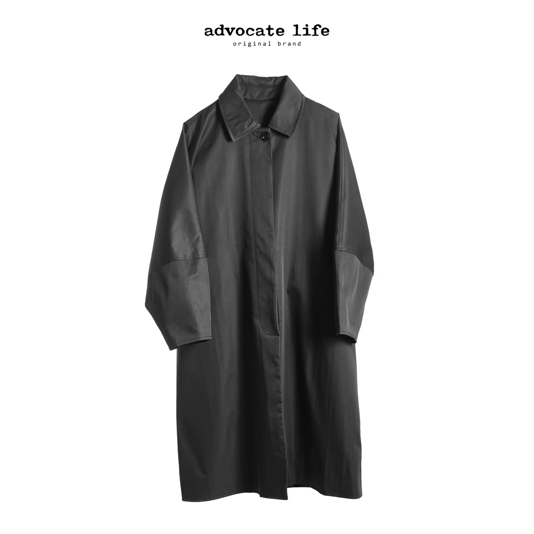 生活主张AdvocatelifeJQ171323百搭宽松中长时尚风衣外套JQ171323