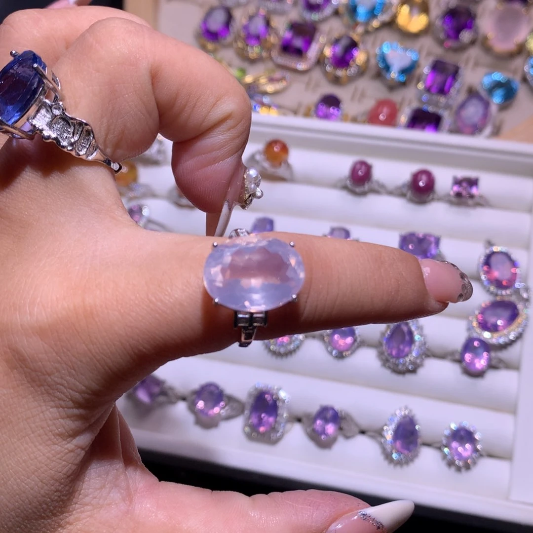 【闪购商品】银S925镶嵌戒指水晶戒指