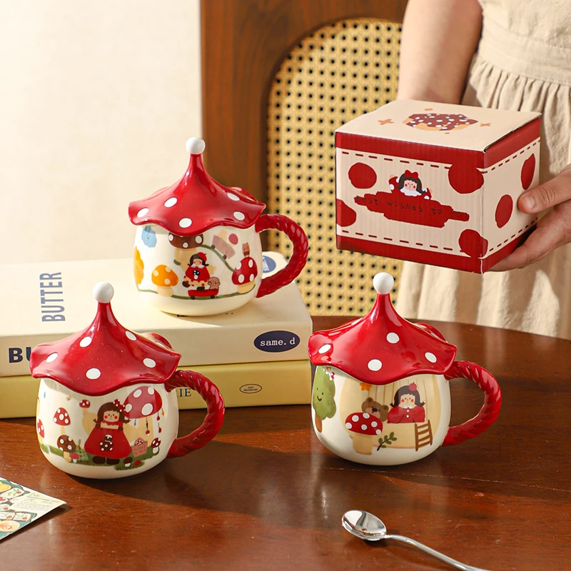 舍里魔法马克杯高颜值陶瓷杯早餐杯咖啡杯子带盖情侣对杯家用水杯