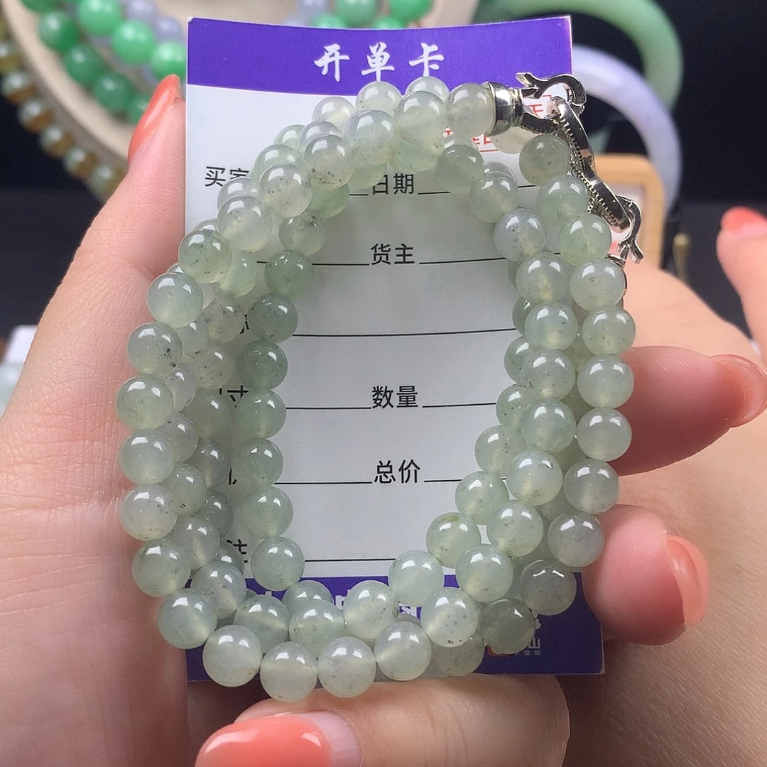 翡翠未镶嵌手链卡6.5