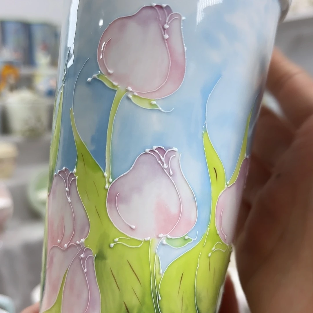 谦***玉手绘高温釉下彩陶瓷