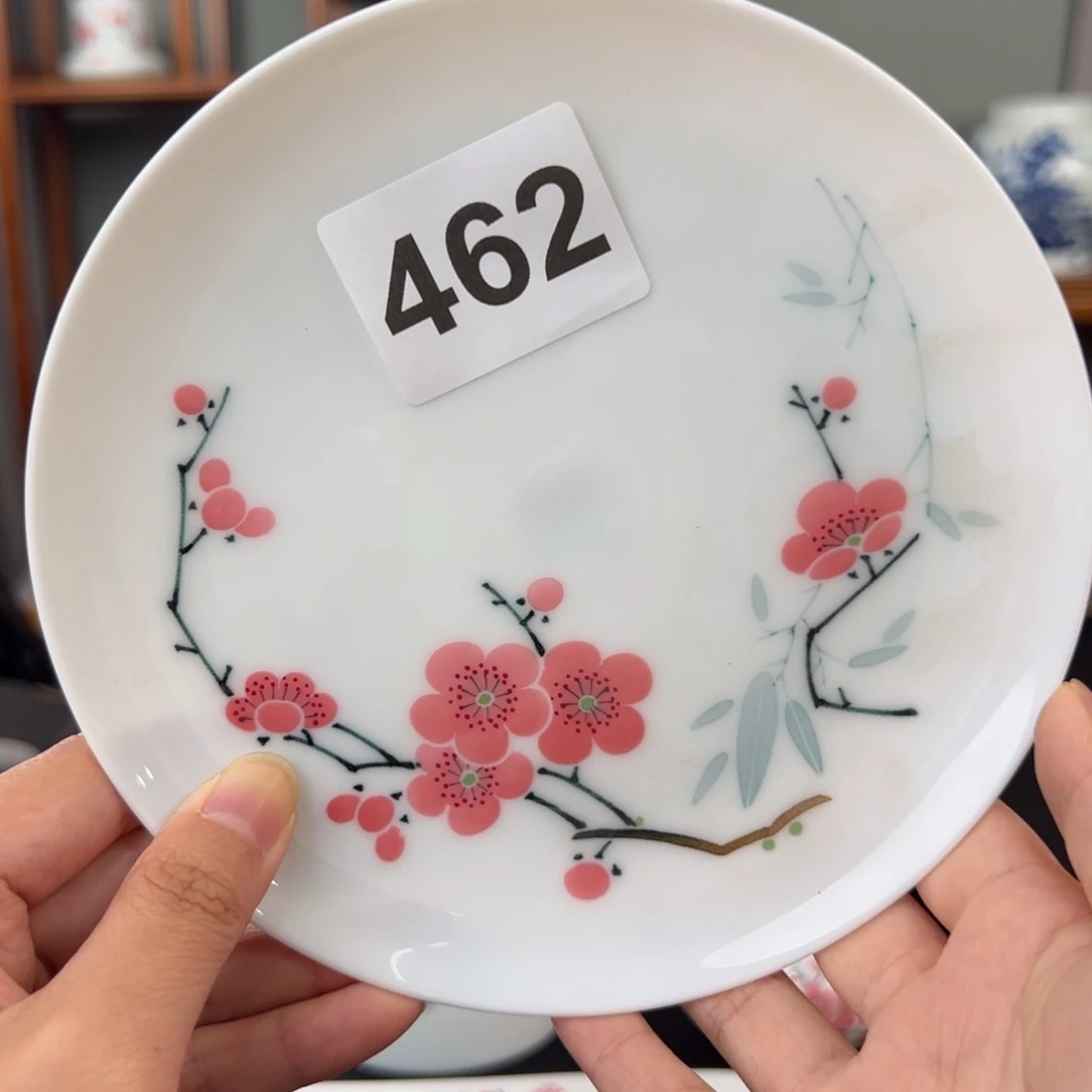 滑石子 红梅毛巾碟，三级品