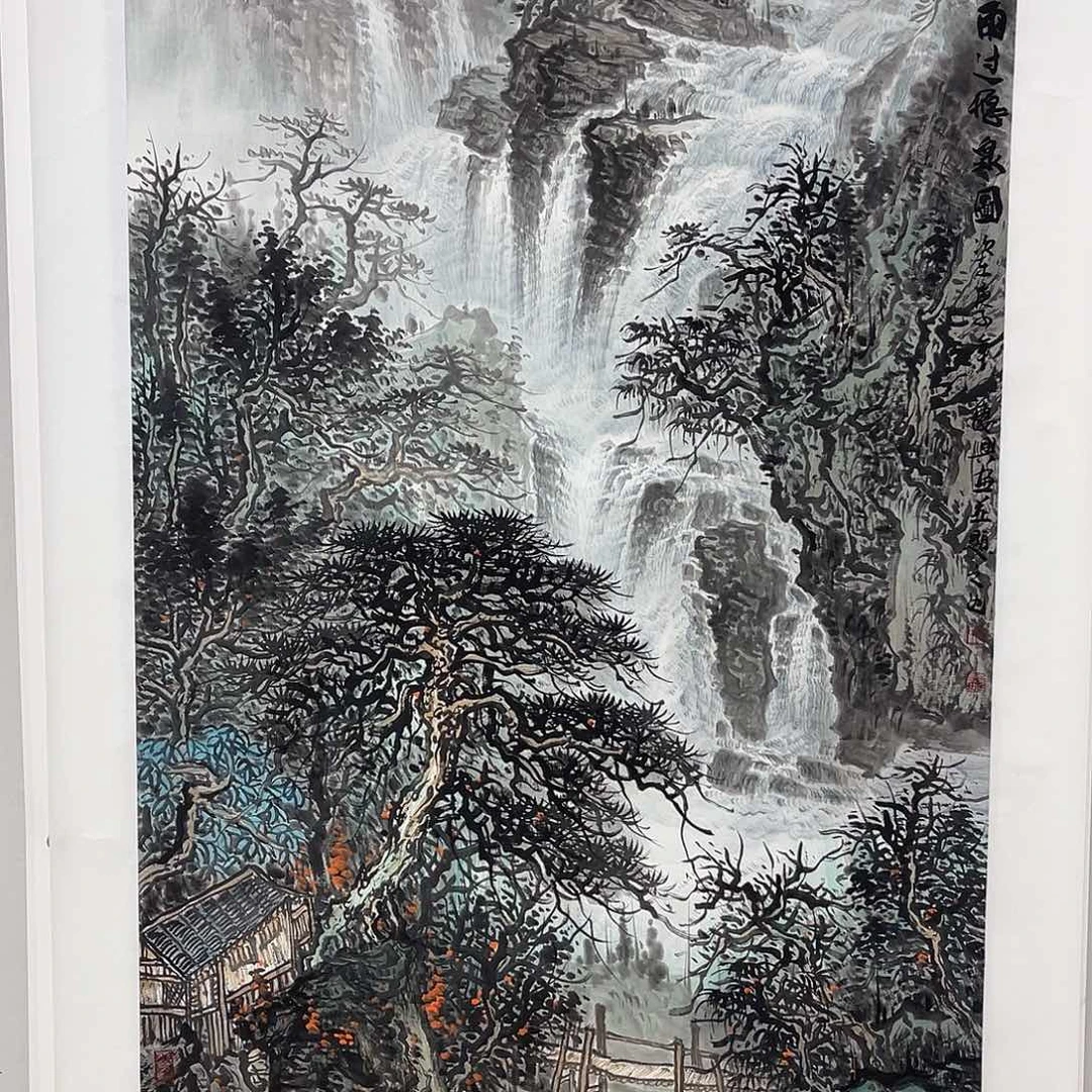 念***萝国画李庆兴140/70水墨山水