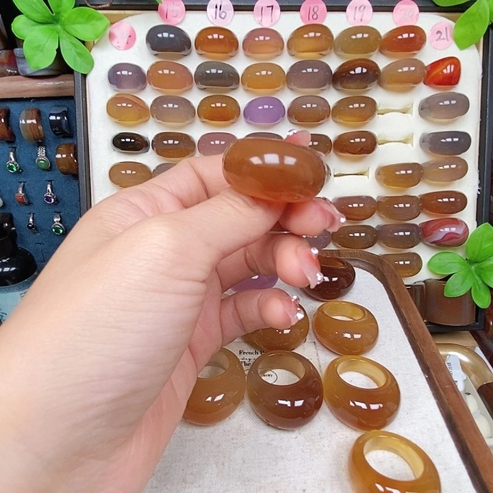 ****木玛瑙/玉髓合金戒指