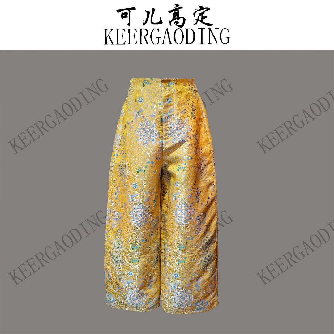 【已售罄勿上架】非遗宋锦高端新中式国风设计师款直筒裤3-J6294-2