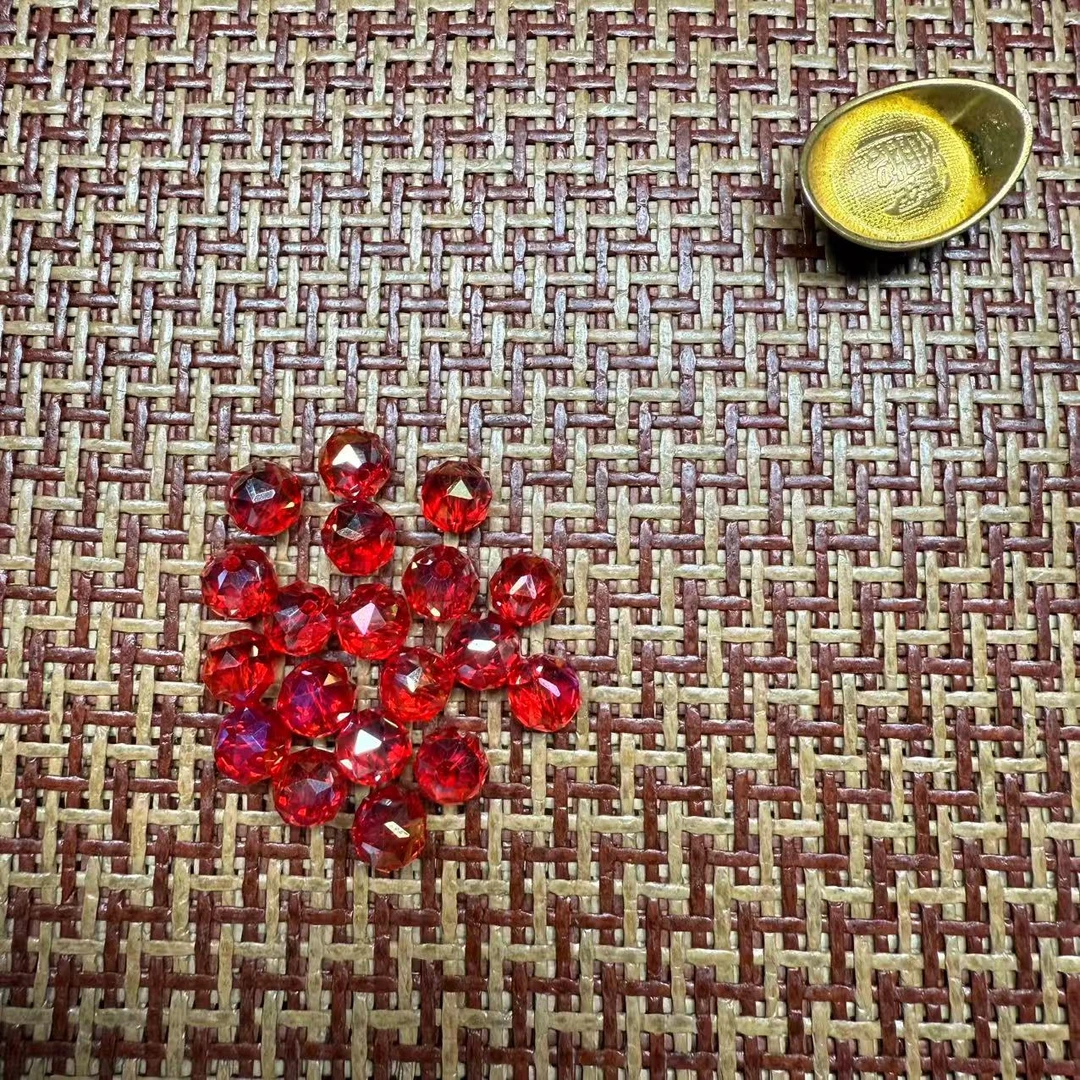 小红精美红宝设计diy珠子配摆件J112（发一