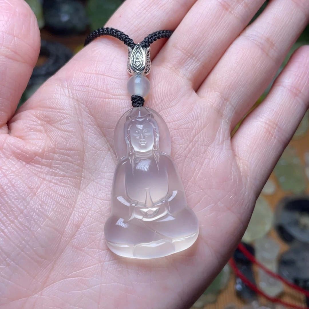 小***儿蛇纹石玉未镶嵌吊坠