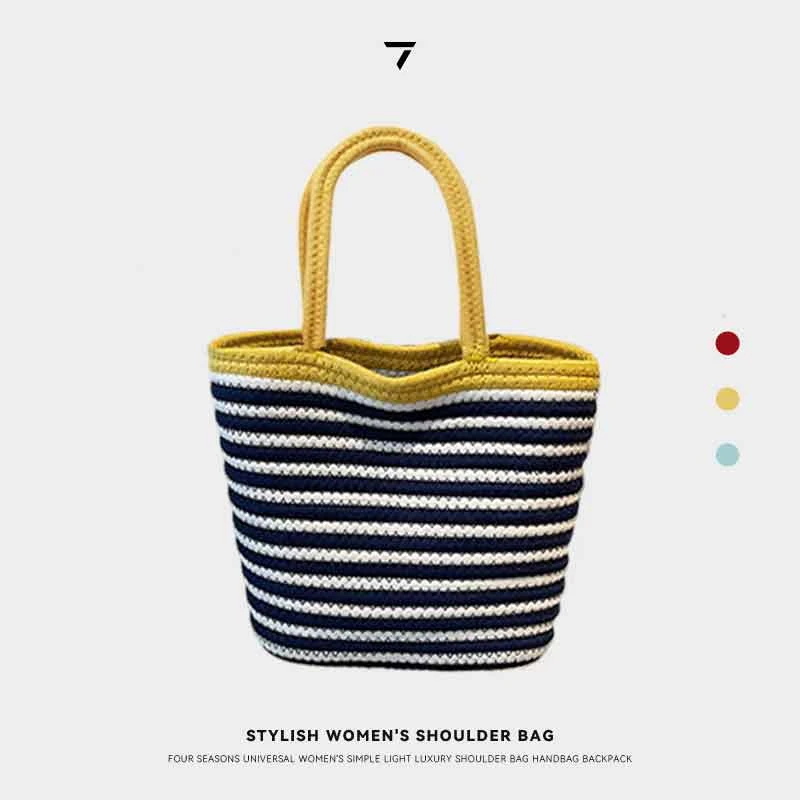 【乐其塞文】织物编制10寸女士菜篮子 72050