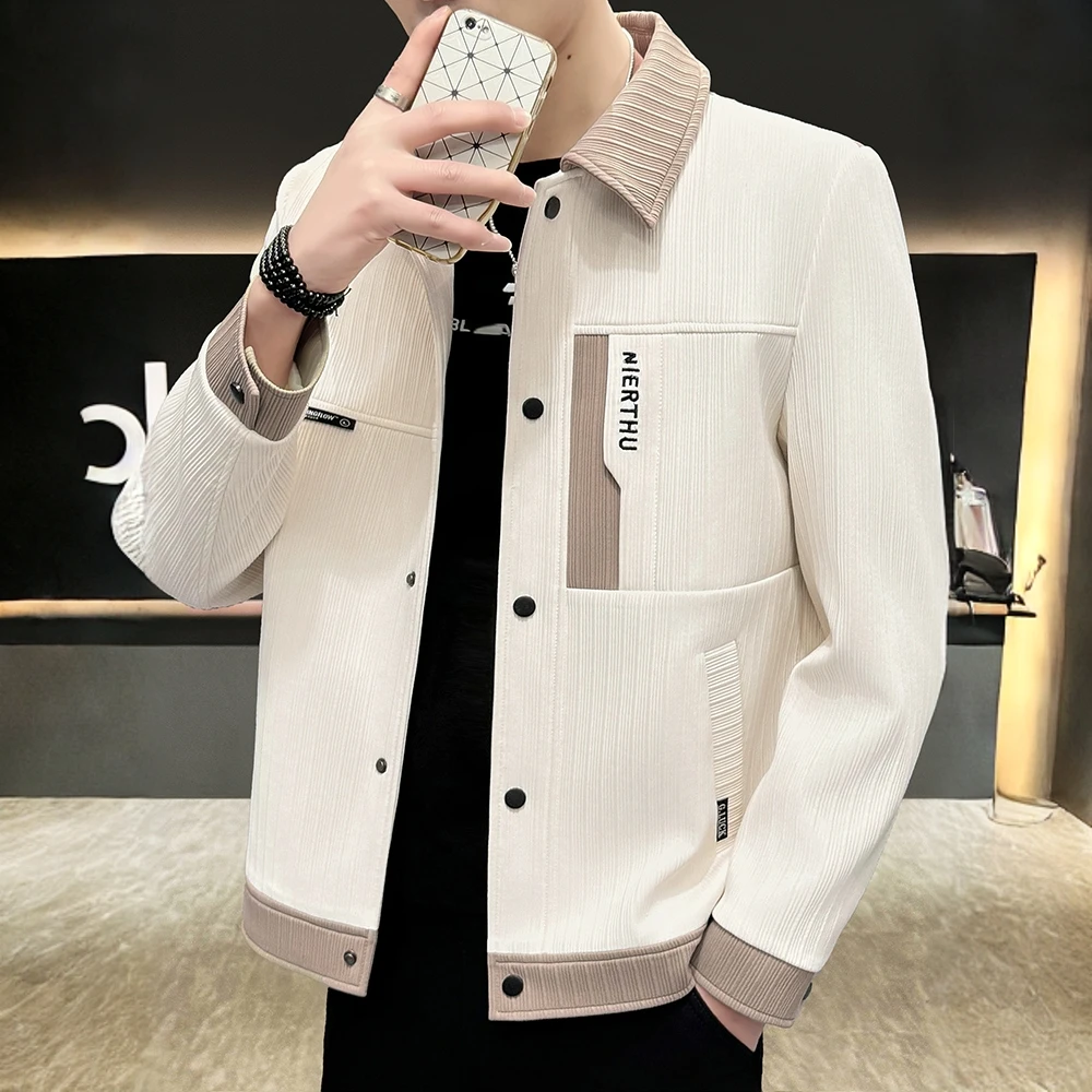 HAESONMENEAT哈逊梅奈秋季新款男士外套韩版夹克时尚潮流上衣外套