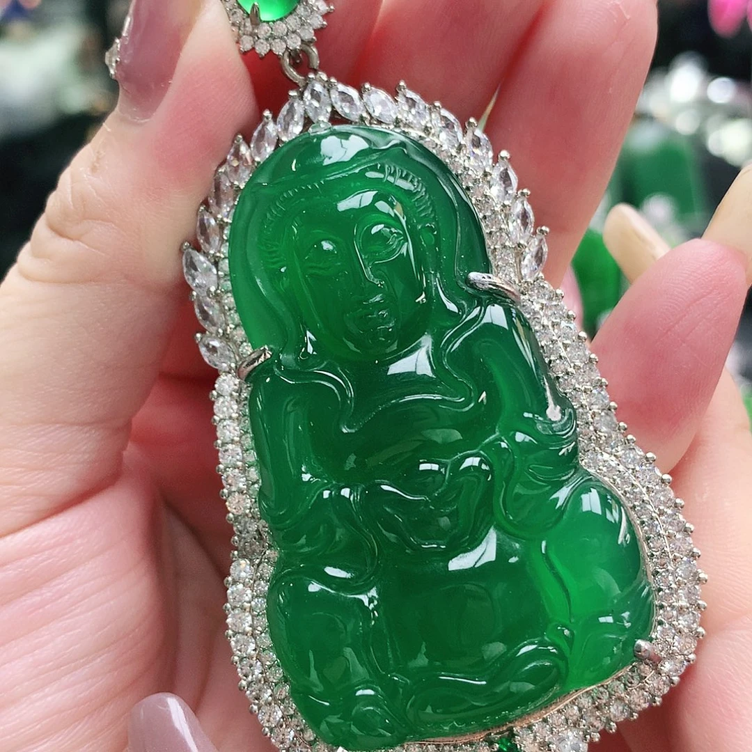 玛瑙/玉髓合金吊坠