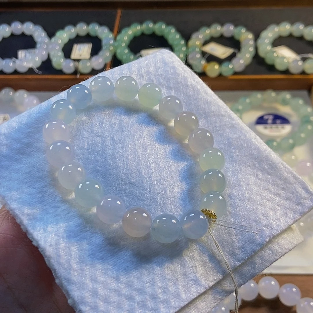 定制翡翠未镶嵌翡翠手串卡9.7