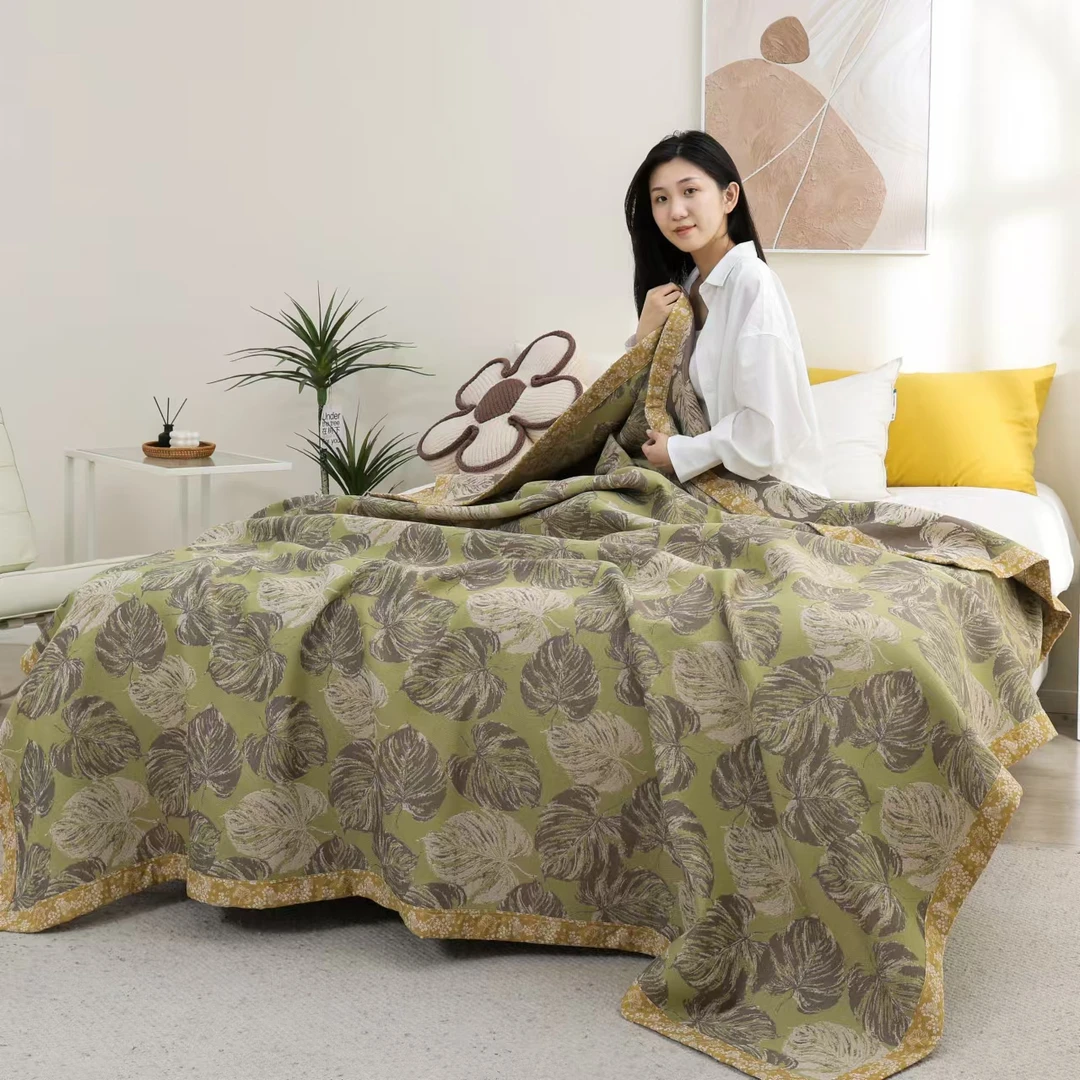 【止夏绿色】 意式奢华莱赛尔亚麻多功能床盖2/2.3可机洗