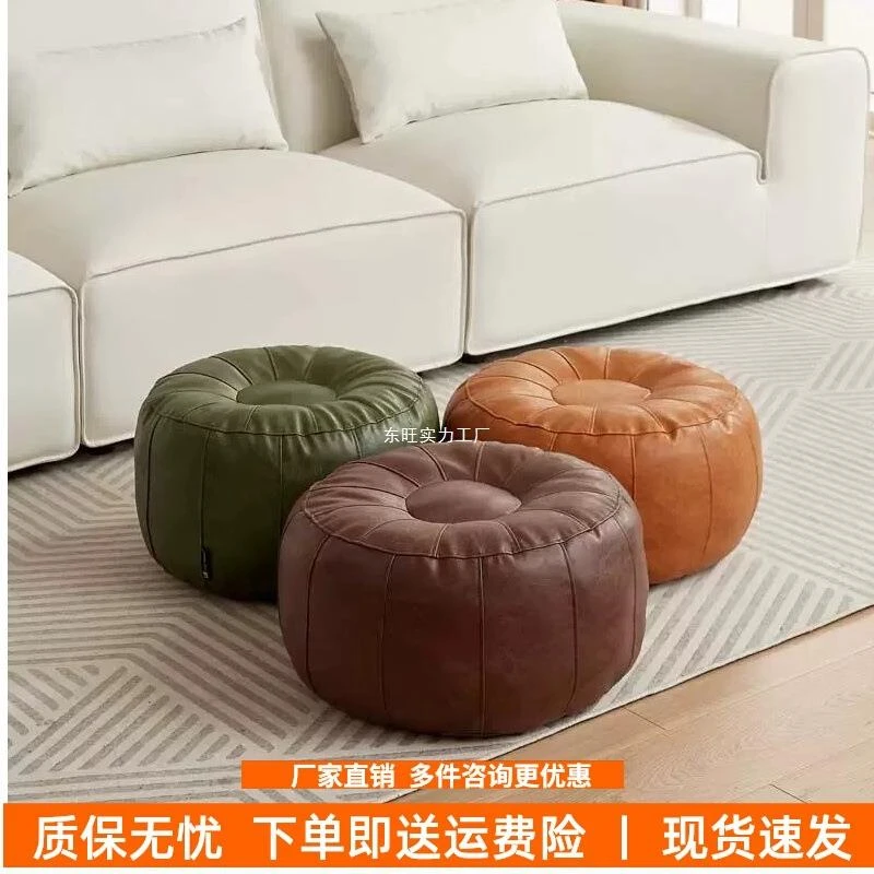 懒人沙发套无填充坐墩皮凳子可收纳布袋坐垫墩子旧衣服填充沙发套