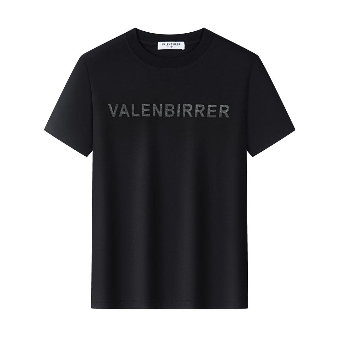 VALENBIRRER男士夏季印花字母透气休闲时尚圆领短袖t恤VA76158