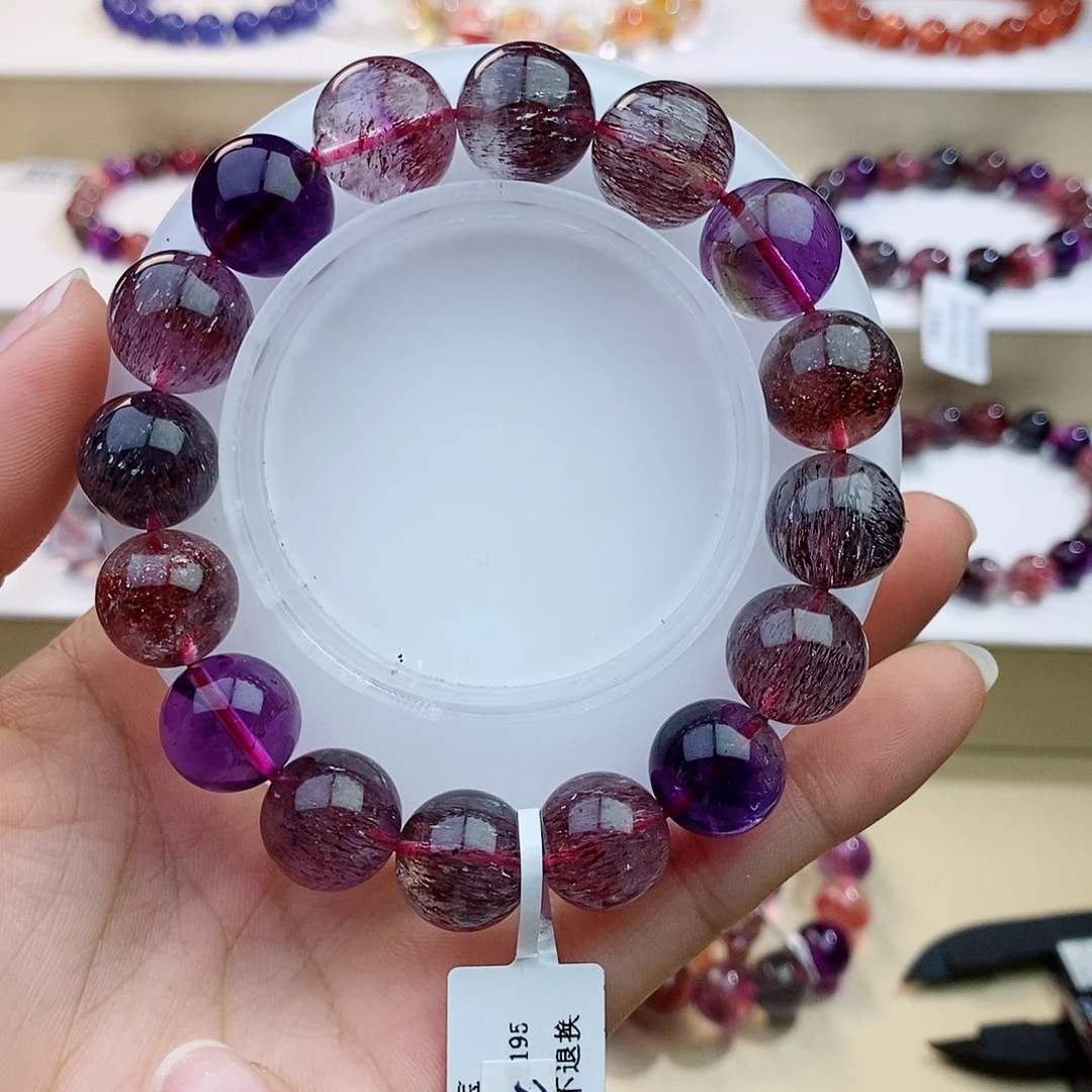 手链水晶未镶嵌黑加仑超七13+