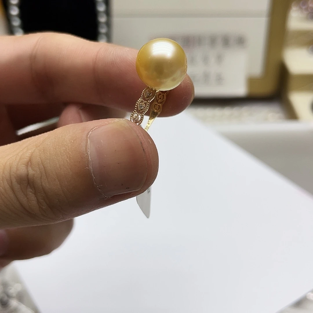 海水珍珠18K金镶嵌戒指