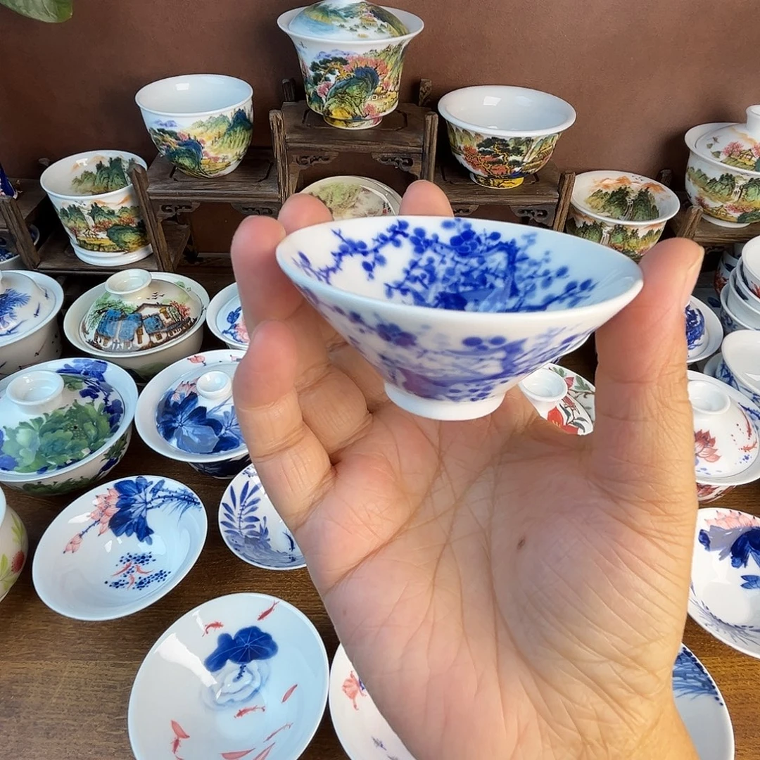 忠意堂釉下彩梅花