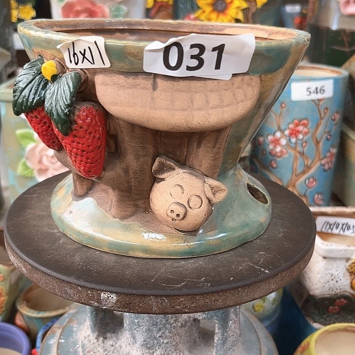 紫砂花盆粗陶材质多肉花盆