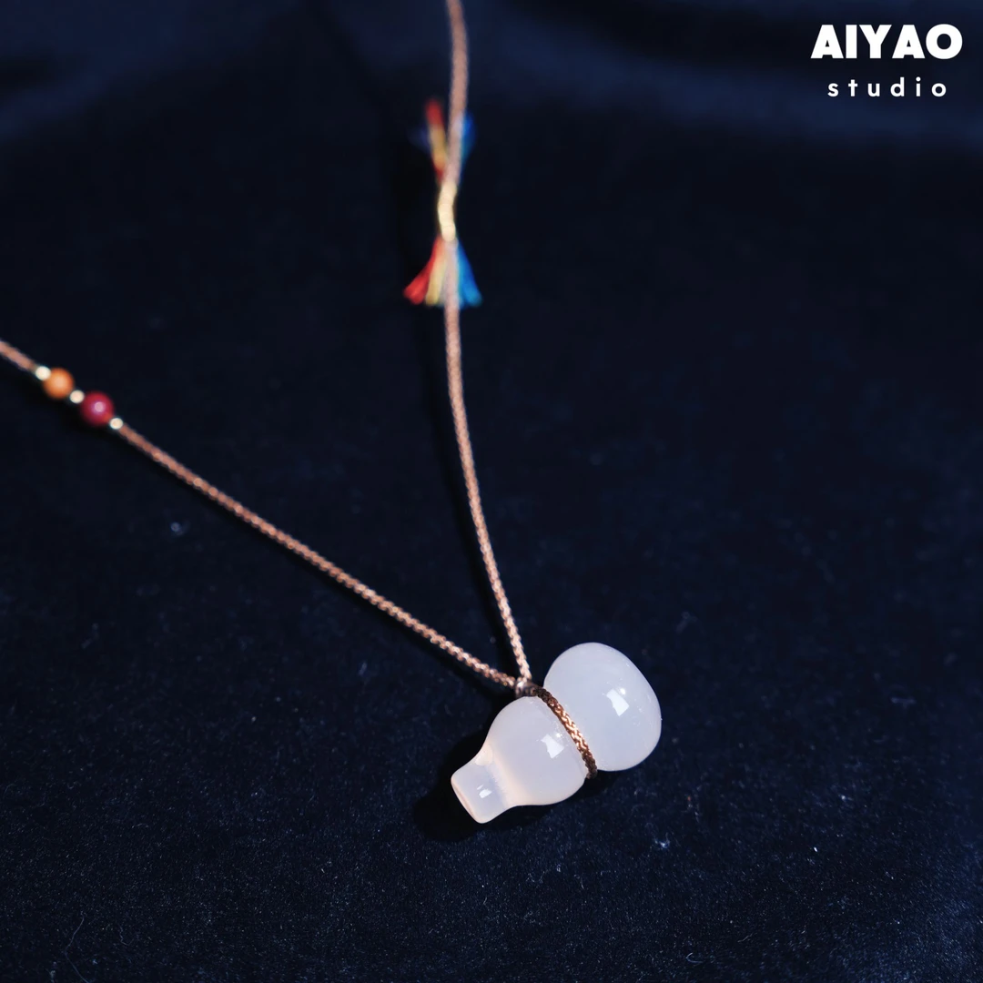 合金项链 【AIYAO】彩绳葫芦吊坠项链256