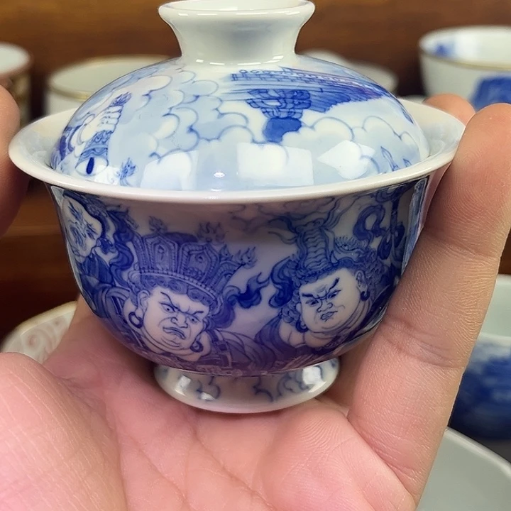 浮***茶陶摆件手工手绘微瑕