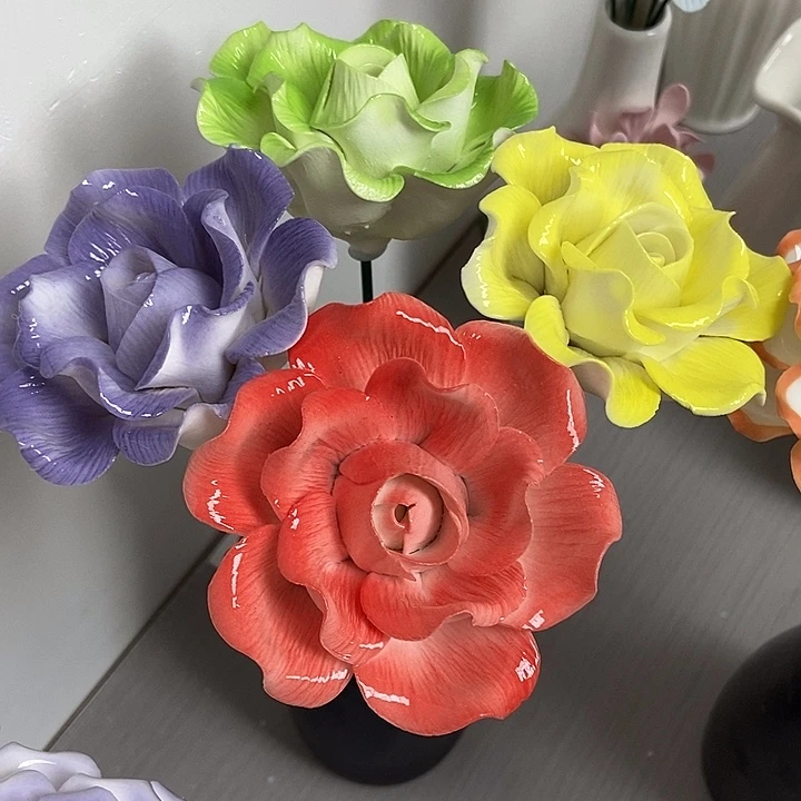 陶瓷纯手工捏花设计