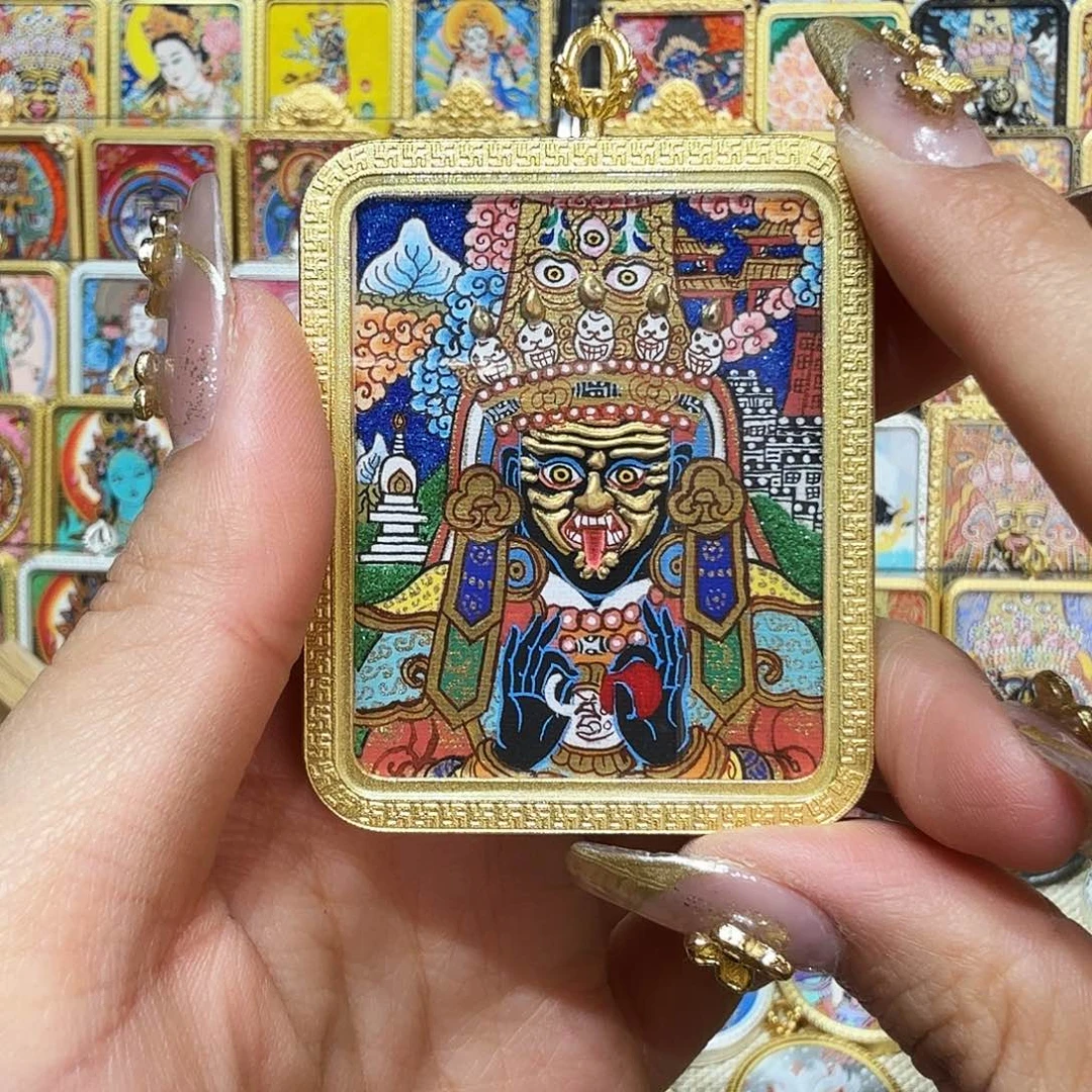 吊坠喜缘纯手绘唐卡非遗文化