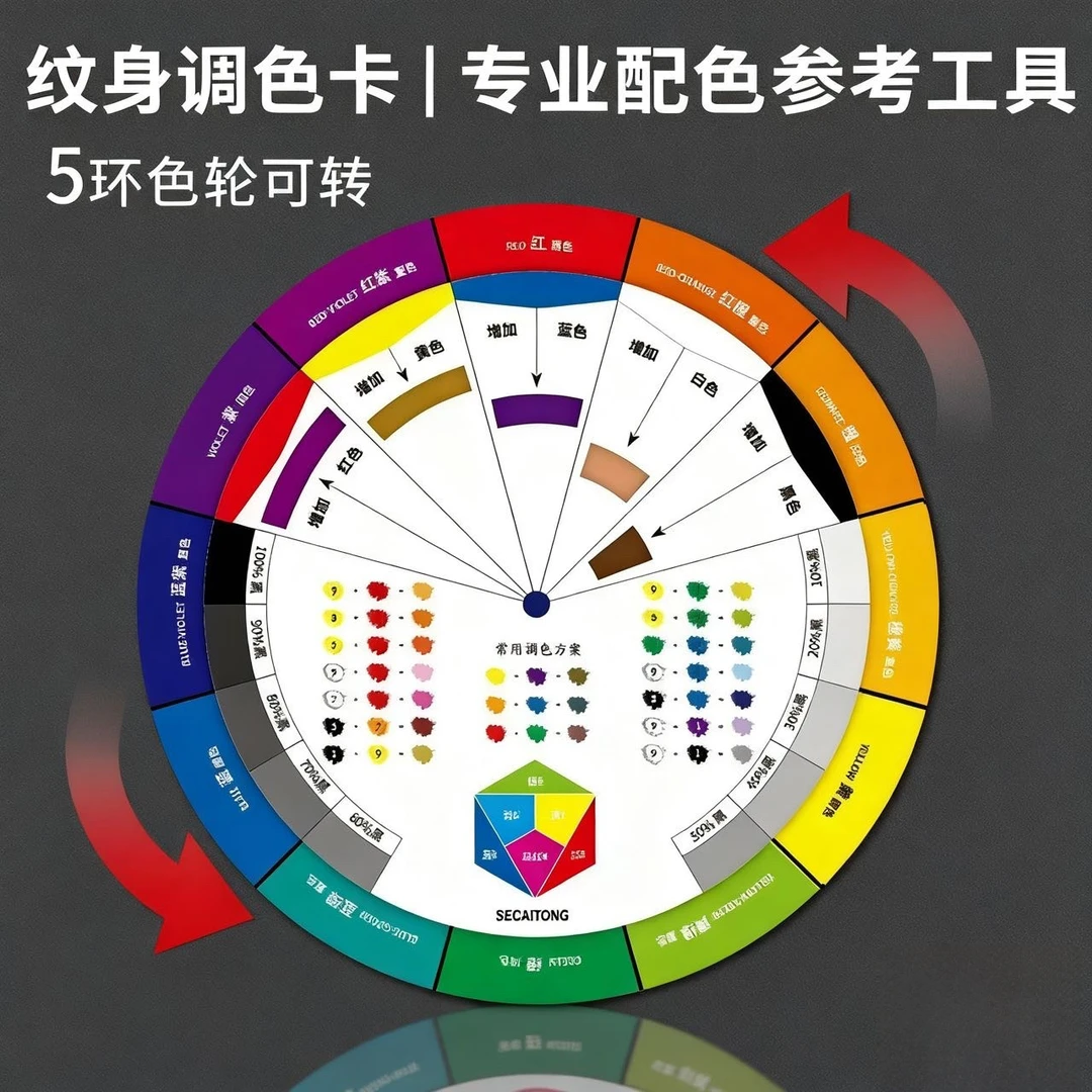 纹身专用手工防水调色卡纹绣！可以调出任何你想要的冷门颜色白色