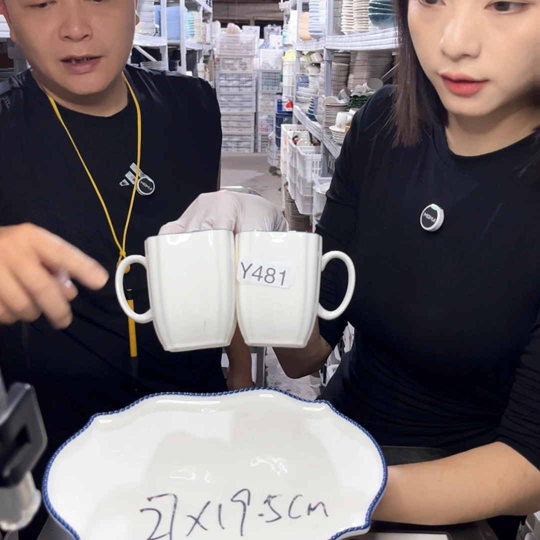 瓷片481              2杯1盘