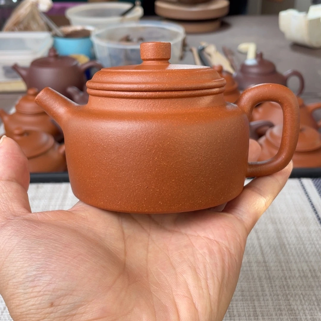 茶壶紫砂微瑕半手工红降坡德钟壶230cc