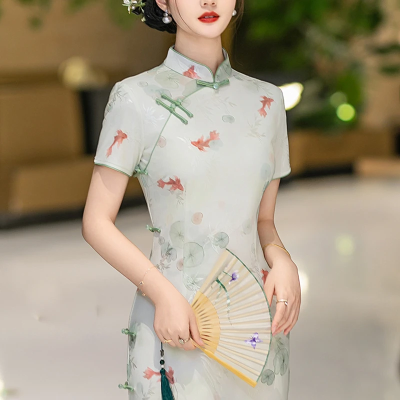 高端绝美新中式旗袍夏天2025新款日常可穿晚礼服老上海民国风裙子