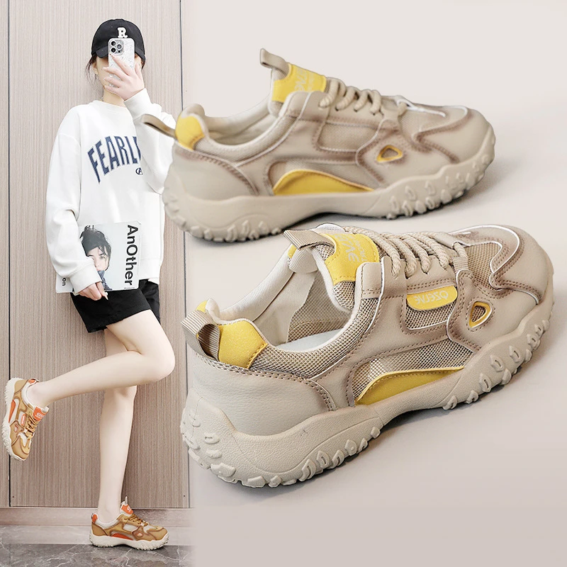 小众不撞新款女鞋2025年夏季系带软底防滑德训鞋学生休闲运动鞋