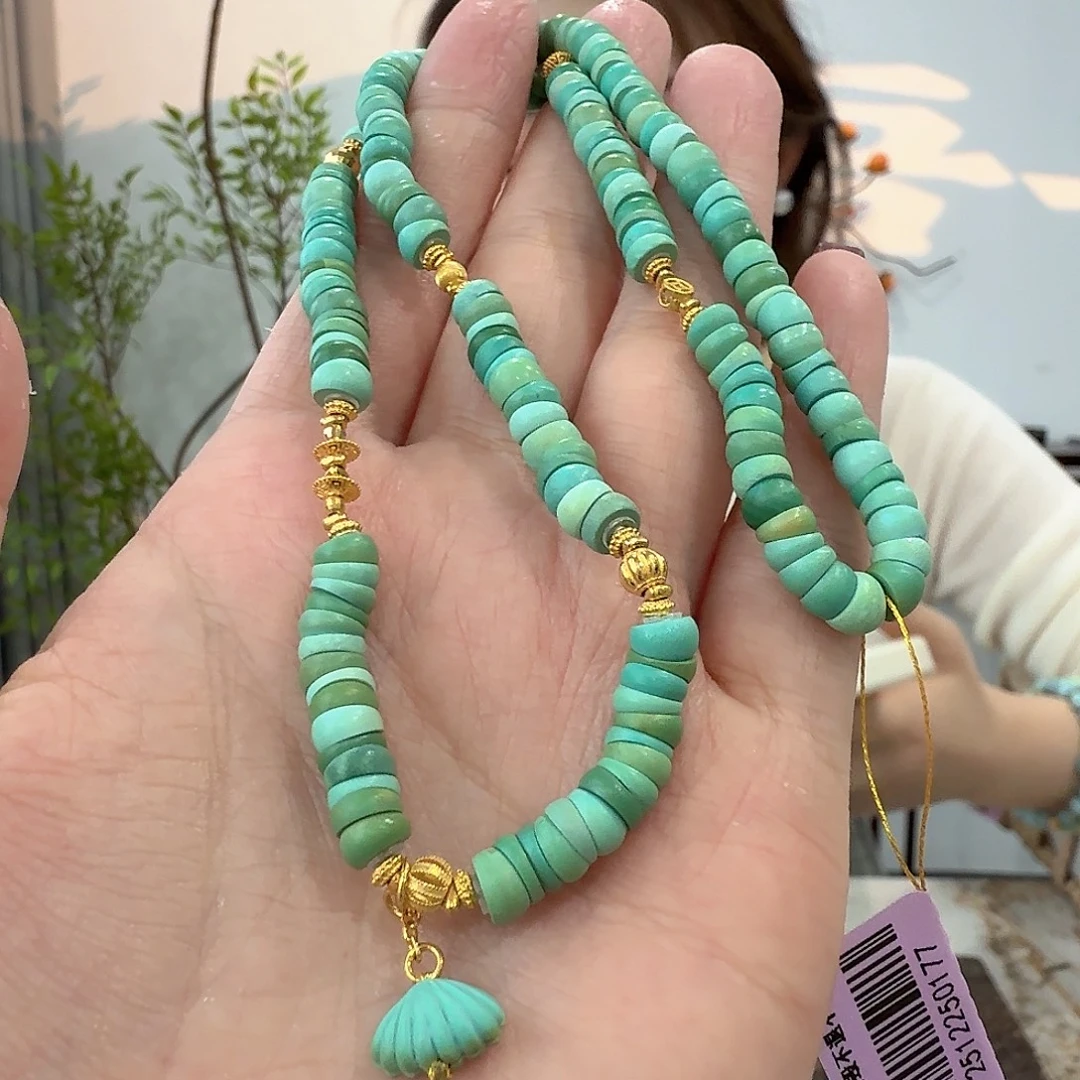 绿松石18K金镶嵌珠宝奇石